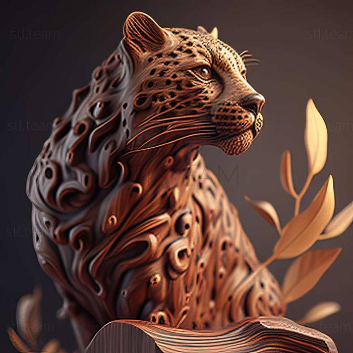 3D model Leopardus braccatus (STL)